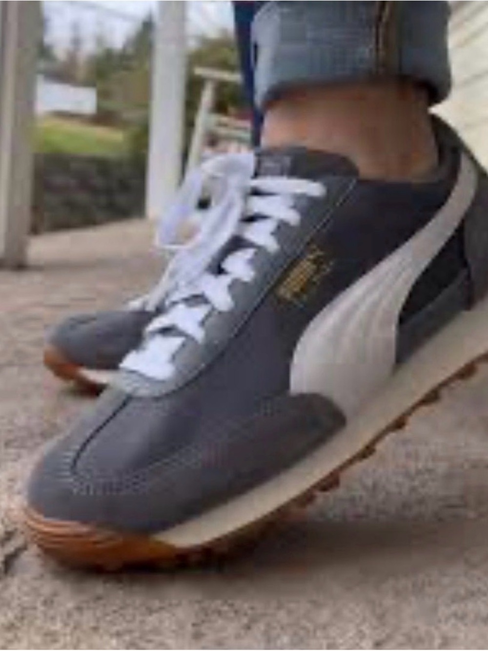 Puma Easy Rider Dub Gray and White Sneakers M 10 W 11 - Picture 8 of 10